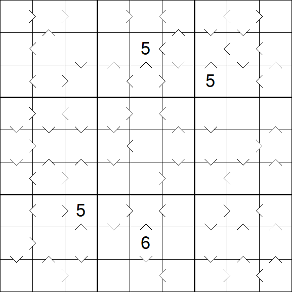 Greater Than Sudoku - Difícil