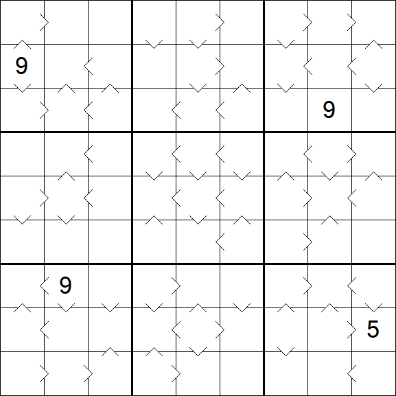 Greater Than Sudoku - Difícil