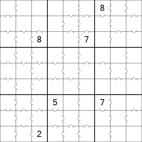 Greater Than Sudoku - Difícil