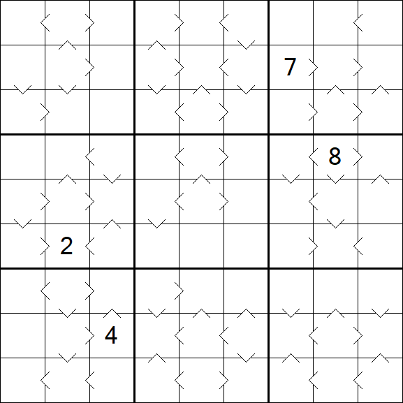 Greater Than Sudoku - Schwierig