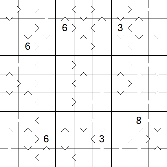 Greater Than Sudoku - Difícil