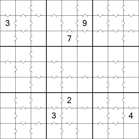 Greater Than Sudoku - Difícil