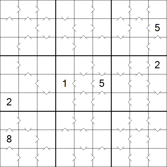 Greater Than Sudoku - Difícil