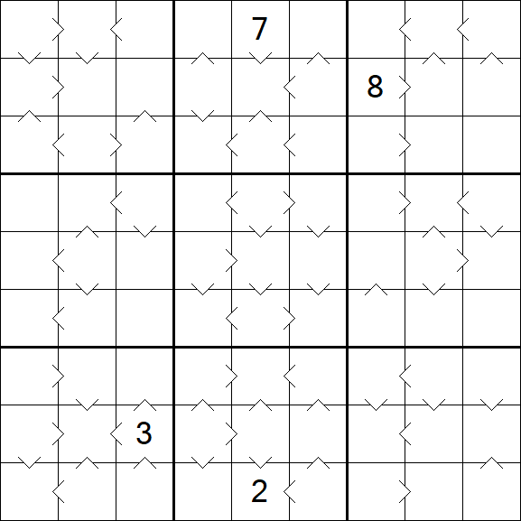 Greater Than Sudoku - Schwierig