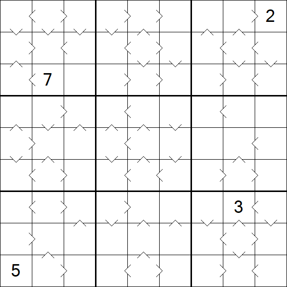 Greater Than Sudoku - Difícil