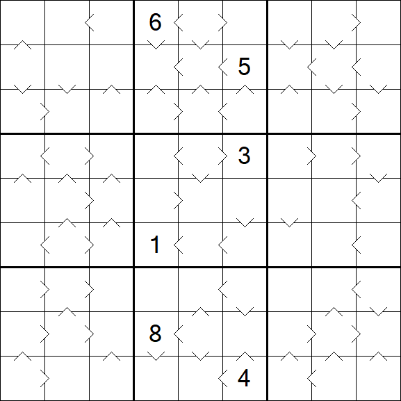 Greater Than Sudoku - Difícil