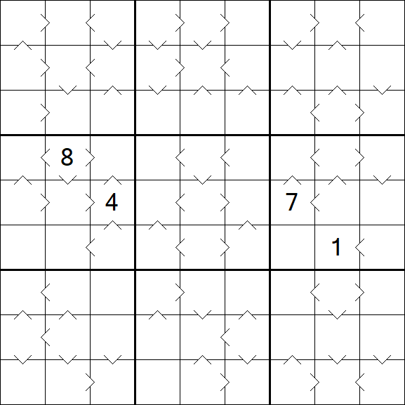 Greater Than Sudoku - Difícil
