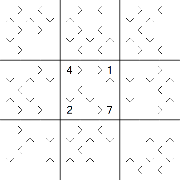 Greater Than Sudoku - Difícil
