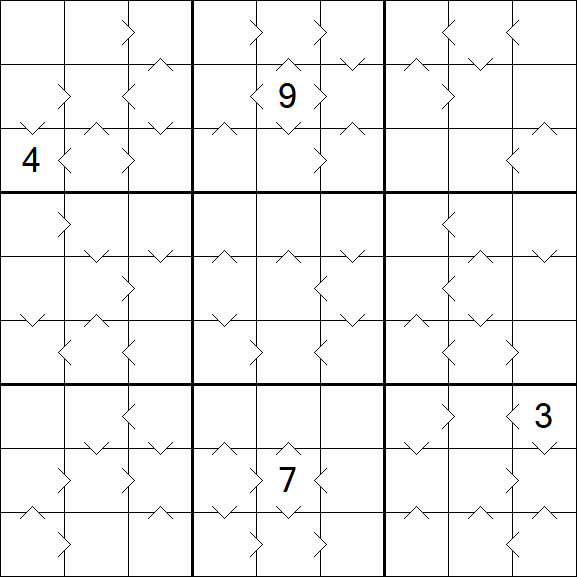 Greater Than Sudoku - Difícil