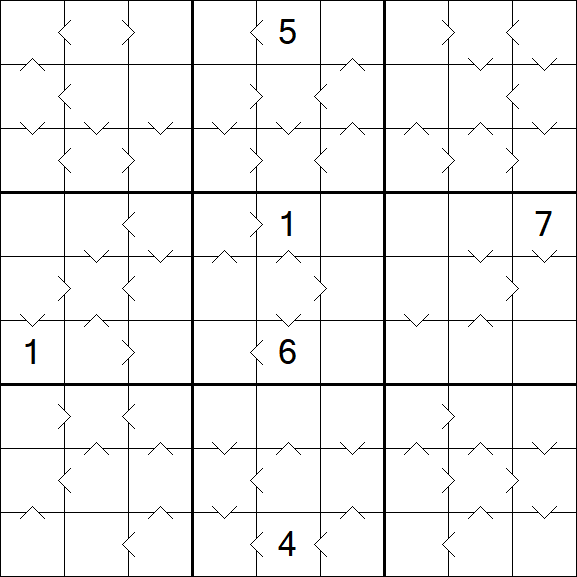 Greater Than Sudoku - Difícil