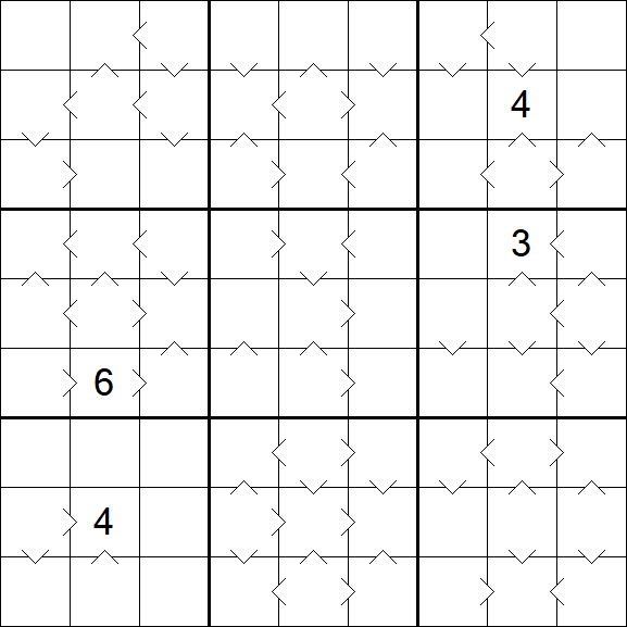 Greater Than Sudoku - Difficile
