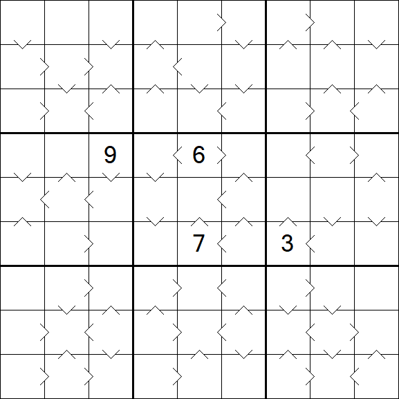 Greater Than Sudoku - Difícil