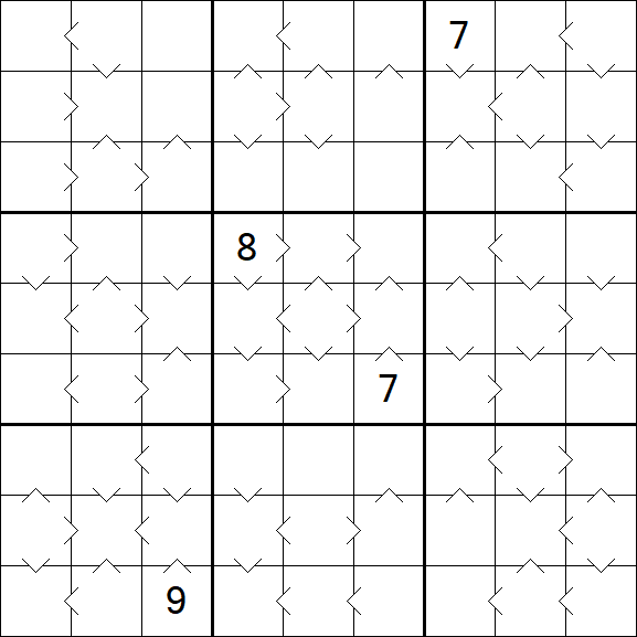 Greater Than Sudoku - Schwierig