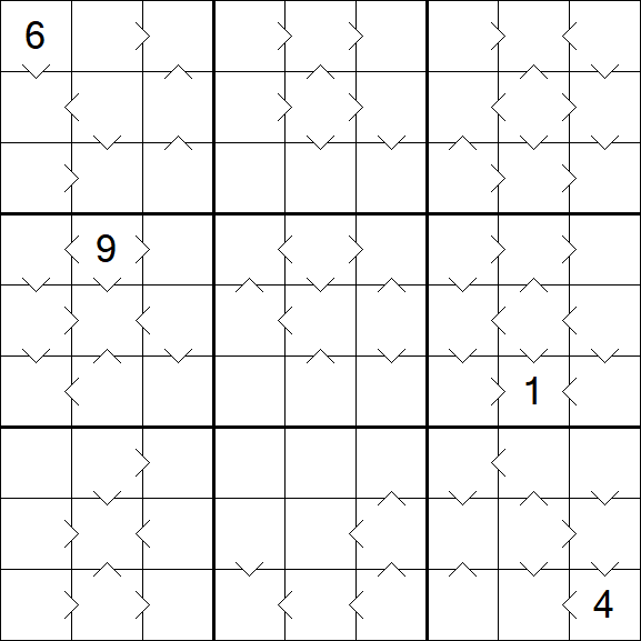 Greater Than Sudoku - Schwierig