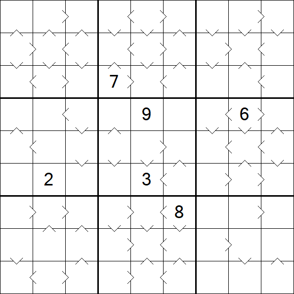 Greater Than Sudoku - Hard