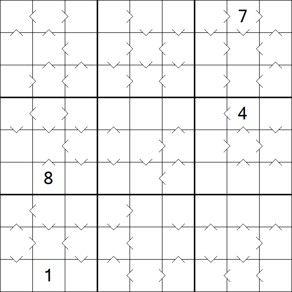 Greater Than Sudoku - Hard