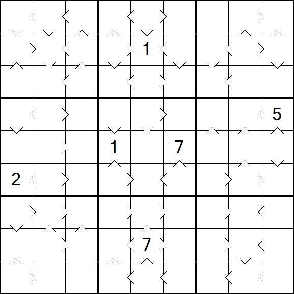 Greater Than Sudoku - Difficile