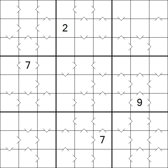 Greater Than Sudoku - Schwierig