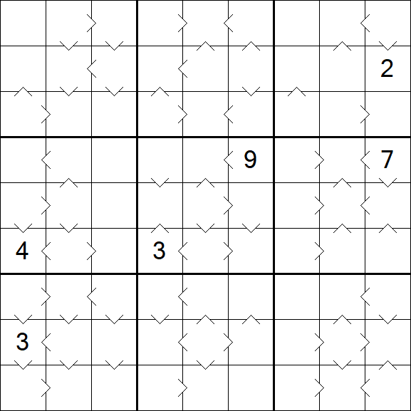 Greater Than Sudoku - Difficile