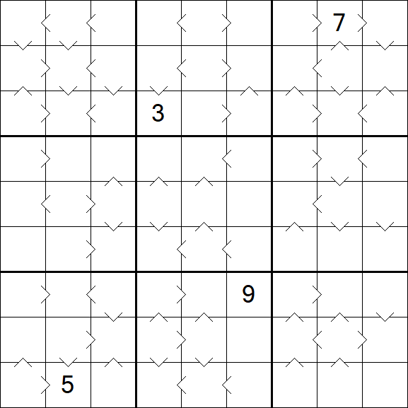 Greater Than Sudoku - Schwierig