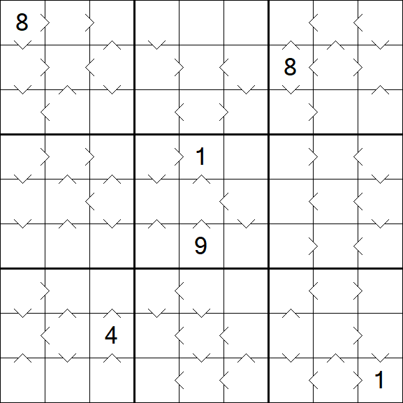 Greater Than Sudoku - Difficile