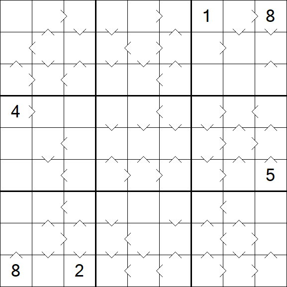 Greater Than Sudoku - Difficile
