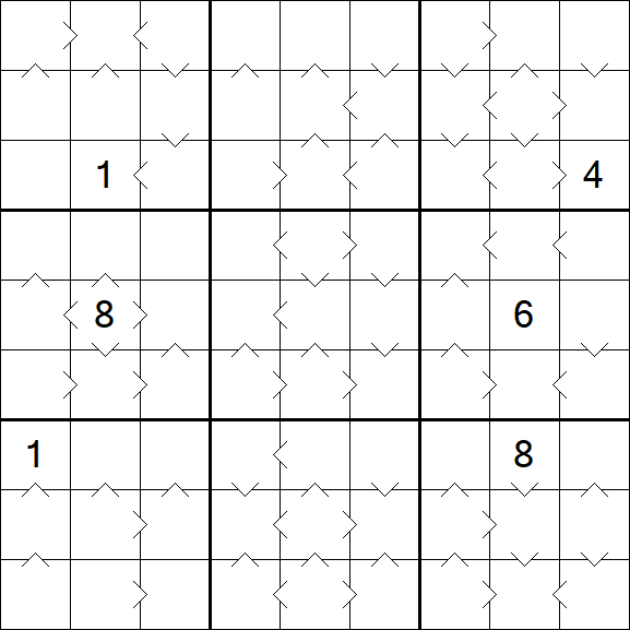 Greater Than Sudoku - Difficile