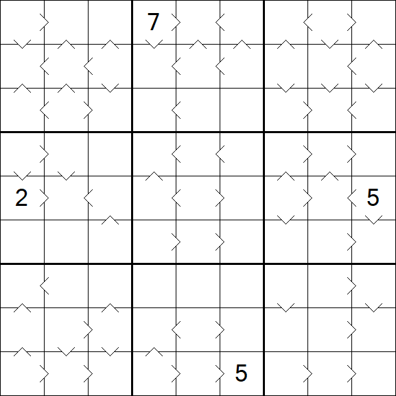 Greater Than Sudoku - Difficile