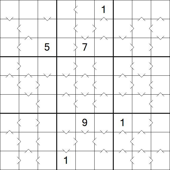 Greater Than Sudoku - Difficile