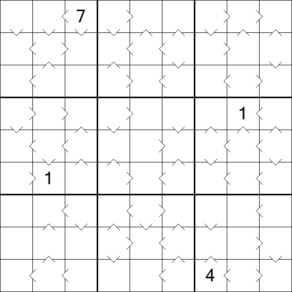 Greater Than Sudoku - Hard