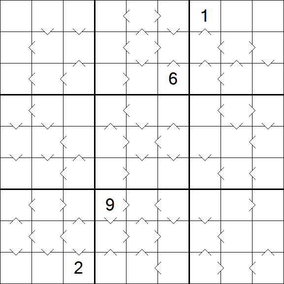 Greater Than Sudoku - Hard