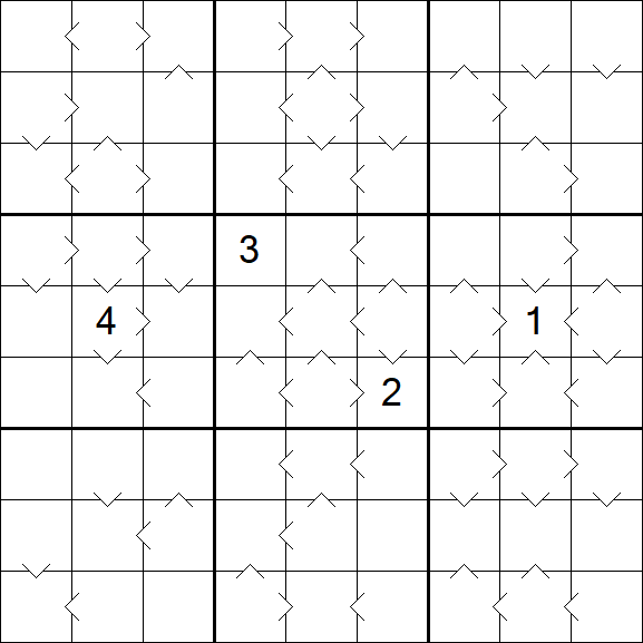 Greater Than Sudoku - Hard