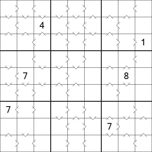 Greater Than Sudoku - Hard