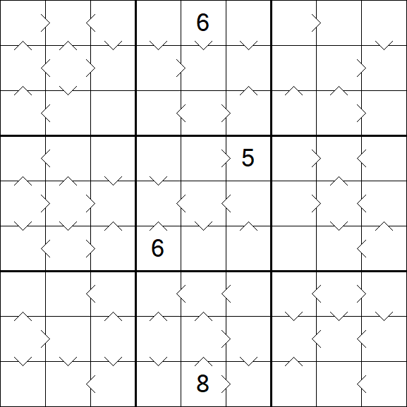 Greater Than Sudoku - Schwierig