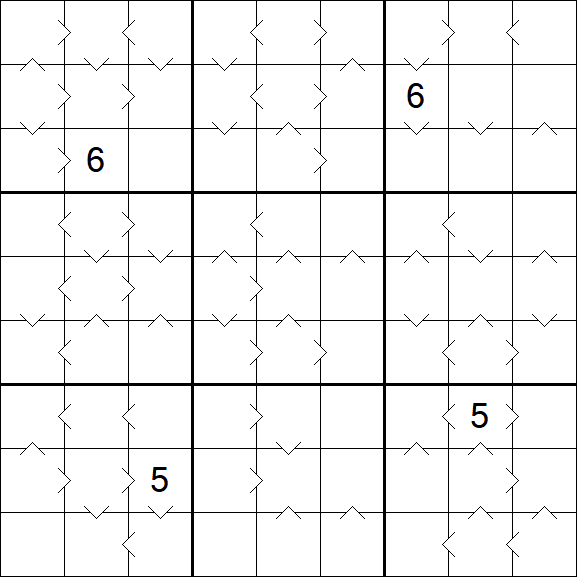 Greater Than Sudoku - Hard