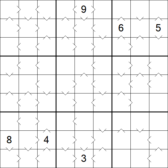 Greater Than Sudoku - Hard