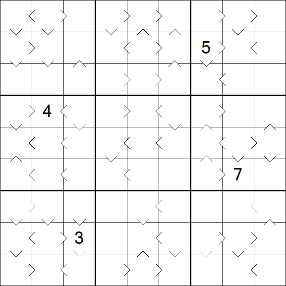 Greater Than Sudoku - Difficile
