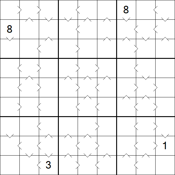 Greater Than Sudoku - Difficile