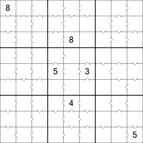 Greater Than Sudoku - Difficile