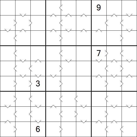 Greater Than Sudoku - Difícil