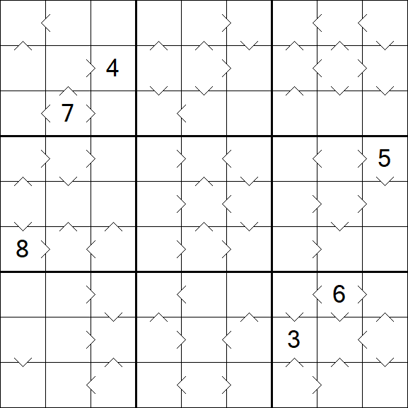 Greater Than Sudoku - Difícil