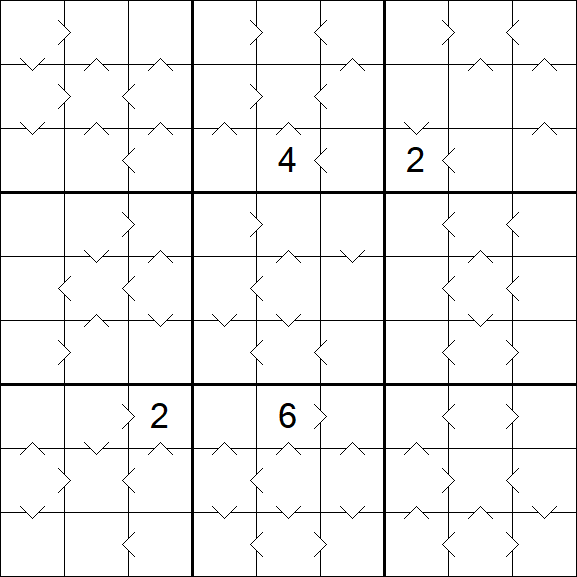 Greater Than Sudoku - Difícil