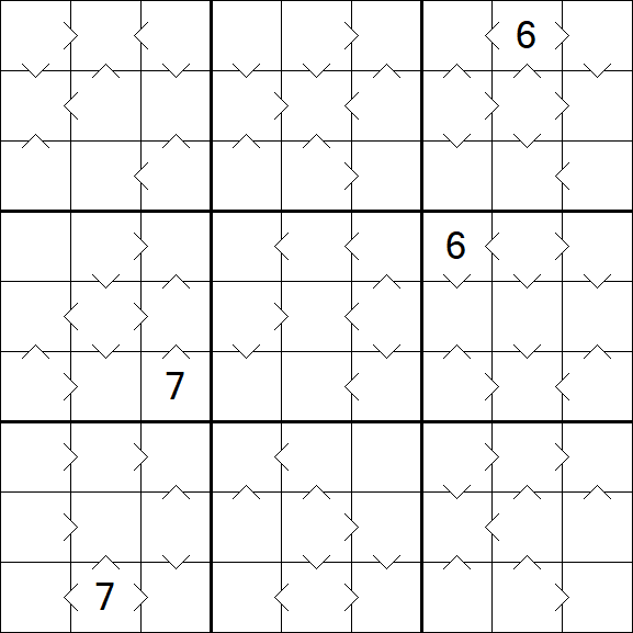 Greater Than Sudoku - Schwierig