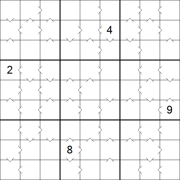 Greater Than Sudoku - Schwierig