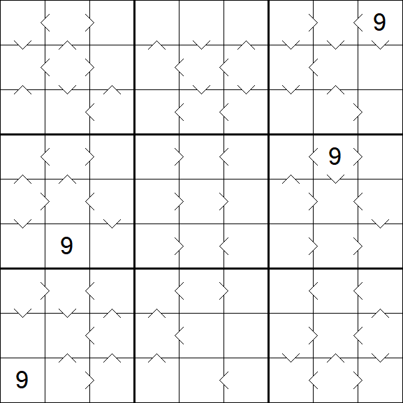 Greater Than Sudoku - Schwierig