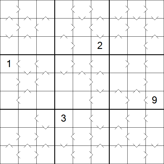 Greater Than Sudoku - Schwierig