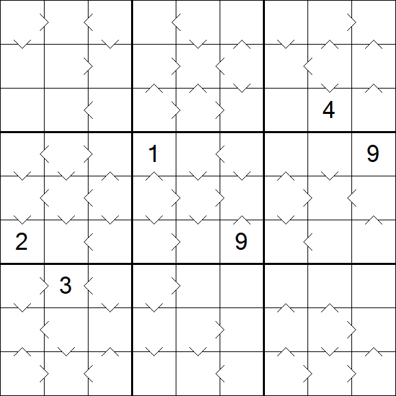 Greater Than Sudoku - Schwierig
