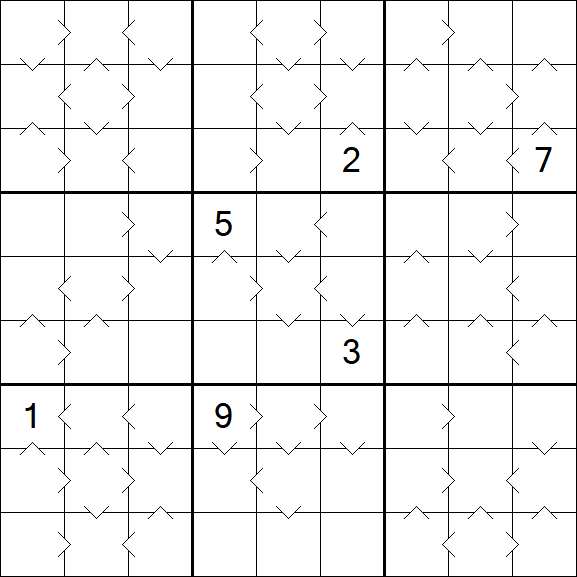Greater Than Sudoku - Difícil