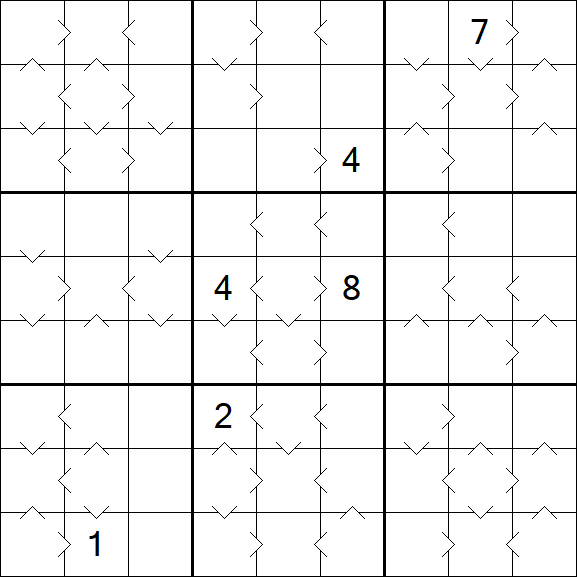 Greater Than Sudoku - Difícil