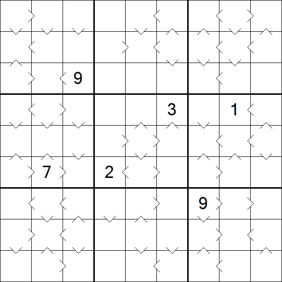 Greater Than Sudoku - Difficile